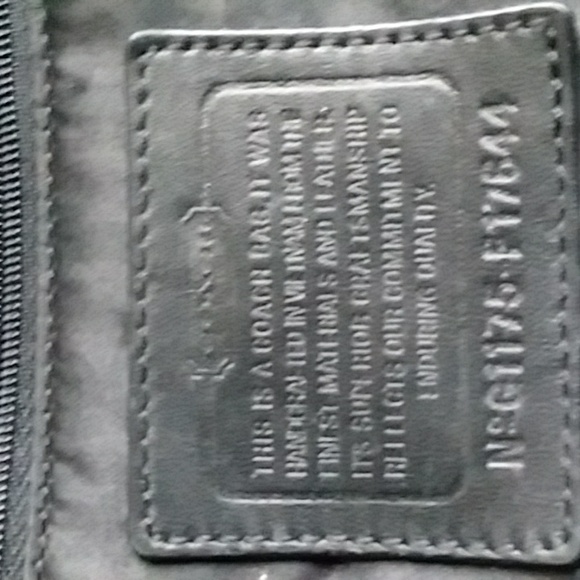 Coach Signature Leather/Satin Shoulder Bag VG Condition - Picture 10 of 16